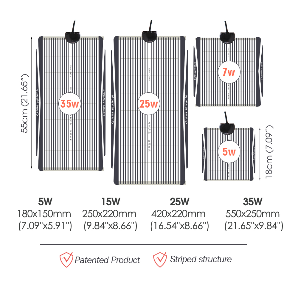 5W 15W 25W 35W Grafeen Reptiel - Reptile Heating Mat recensie en prijs