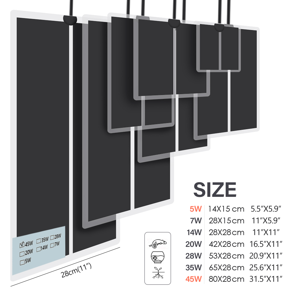 45W-5W 2/4/6H Timing Huisdier  - Reptile Heating Mat recensie en prijs
